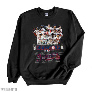 Black Sweatshirt Atlanta Braves World Series Champions 2021 MLB Signatures Shirt