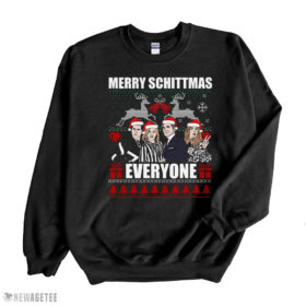 Black Sweatshirt David Rose Creek Merry Schittmas Everyone Ugly Christmas Sweater Sweatshirt