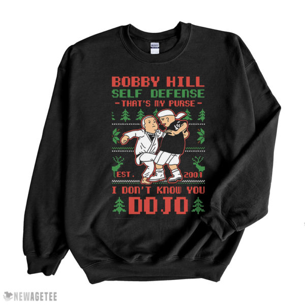 Black Sweatshirt King of The Hill Bobby Hill Self Defense Dojo Ugly Christmas Sweater Sweatshirt
