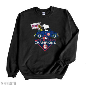 Black Sweatshirt Snoopy Atlanta Braves World Series Champions 2021 Shirt