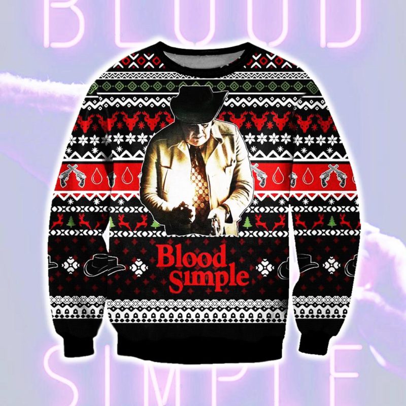 Blood Simple Ugly Christmas Sweater