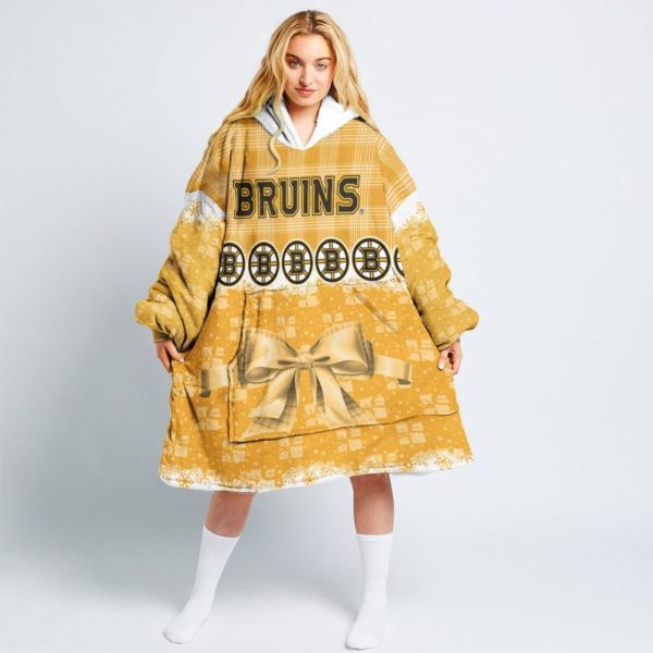 Boston Bruins Christmas Gift Snug Hoodie Oodie Blanket Hoodie