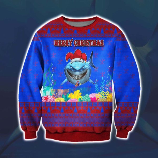 Bruce Finding Nemo Ugly Christmas Sweater Unisex Knit Sweater