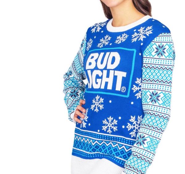 Bud Light Beer Ugly Christmas Sweater Knit Wool Sweater 2