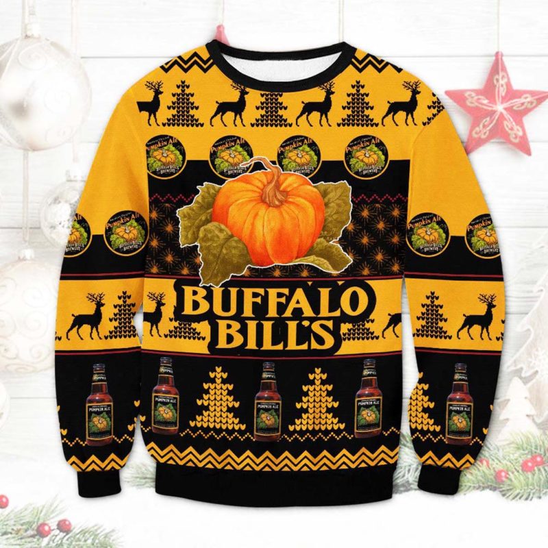 Buffalo Bills Pumpkin Ale Ugly Christmas Sweater Unisex Knit Ugly Sweater