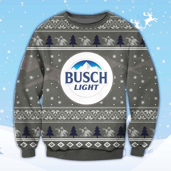 Busch Light Ugly Christmas Sweater Unisex Knit Ugly Sweater