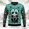 Cat Sugar Skull Mom Lover Ugly Christmas Sweater Unisex Knit Wool Ugly Sweater
