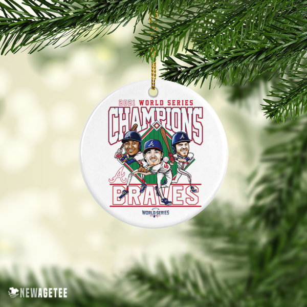 Ceramic Ornament Atlanta Braves MLB World Series Champions Christmas Ornament 2021