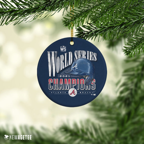 Ceramic Ornament Atlanta Braves WS 2021 World Series Champions Christmas Ornament