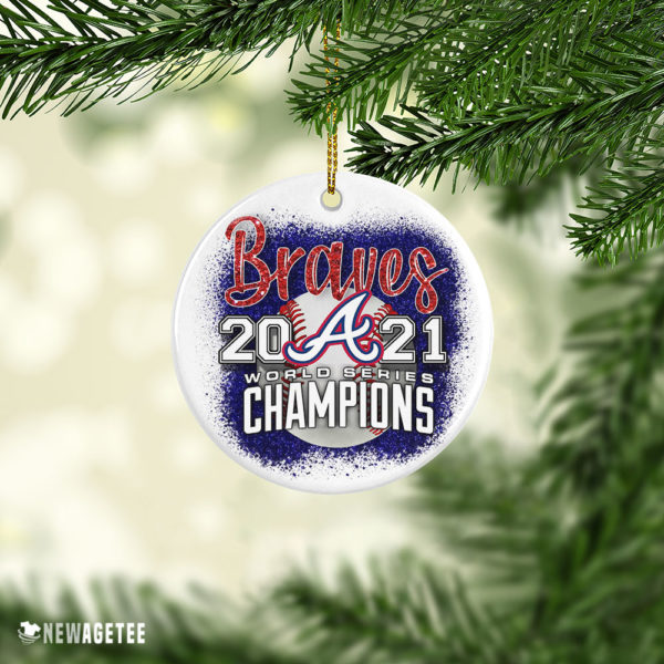 Ceramic Ornament Braves 2021 World Series Champions Christmas Ornament