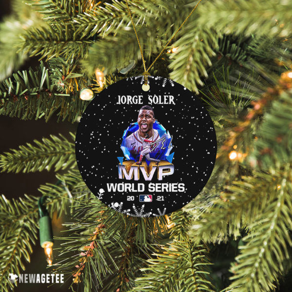 Ceramic Ornament Jorge Soler wins 2021 World Series MVP Christmas Ornament
