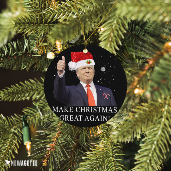 Ceramic Ornament Make Christmas Great Again Trump 2021 Christmas Ornament
