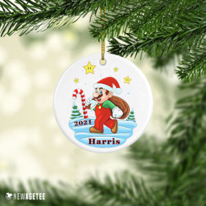 Ceramic Ornament Mario 2021 Christmas Tree Ornament Personalized Custom Name