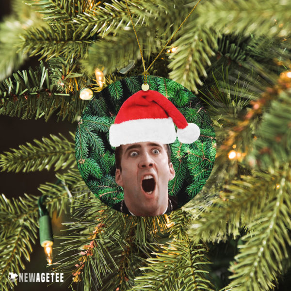 St Nicolas Cage Face Off Christmas Ornament Small Gift For Friend
