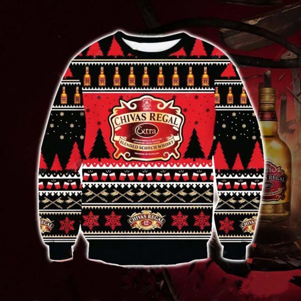 Chivas regal extra blended scotch whisky Ugly Christmas Sweater Unisex Knit Ugly Sweater