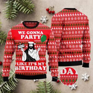 Christian Party Ugly Christmas Sweater Knit Wool Sweater 2