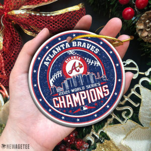 Circle Ornament Atlanta Braves 2021 Christmas Ornament Champions World Series