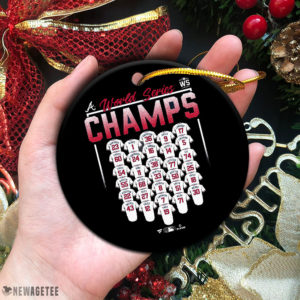 Circle Ornament Atlanta Braves 2021 World Series Champions Jersey Roster Christmas Ornament