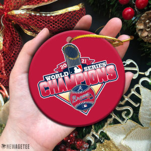 Circle Ornament Atlanta Braves World Series Champions 2021 Christmas Ornament
