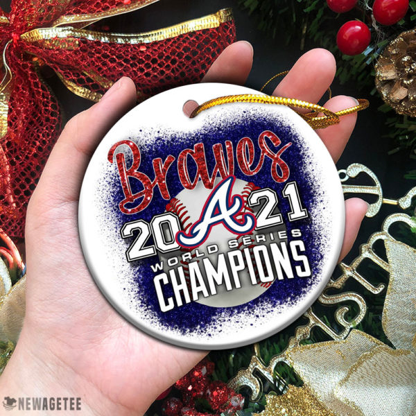 Circle Ornament Braves 2021 World Series Champions Christmas Ornament