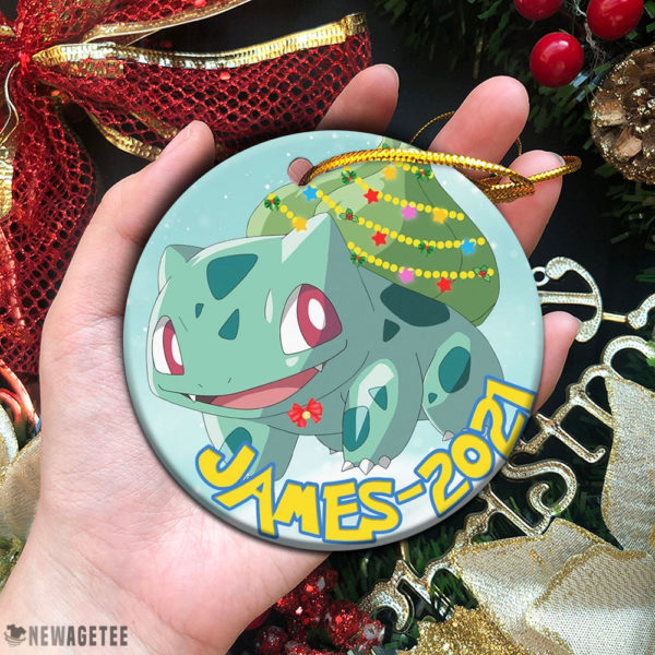 Circle Ornament Bulbasaur Pokemon Customized Christmas Ornament