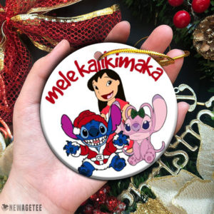 Circle Ornament Disney Lilo And Stitch Christmas Tree Christmas Ornament