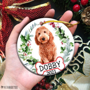 Circle Ornament Golden Doodle Christmas Ornament Personalized Gift Lover