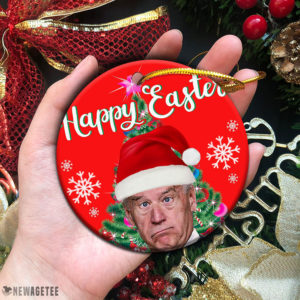Circle Ornament Happy Easter Joe Biden President Christmas Ornament