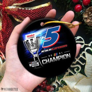 Circle Ornament Kyle Larson 2021 NASCAR Cup Series Champion Christmas Ornament