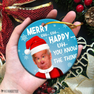 Circle Ornament Lets Go Brandon Funny Biden Commemorative Christmas Ornament