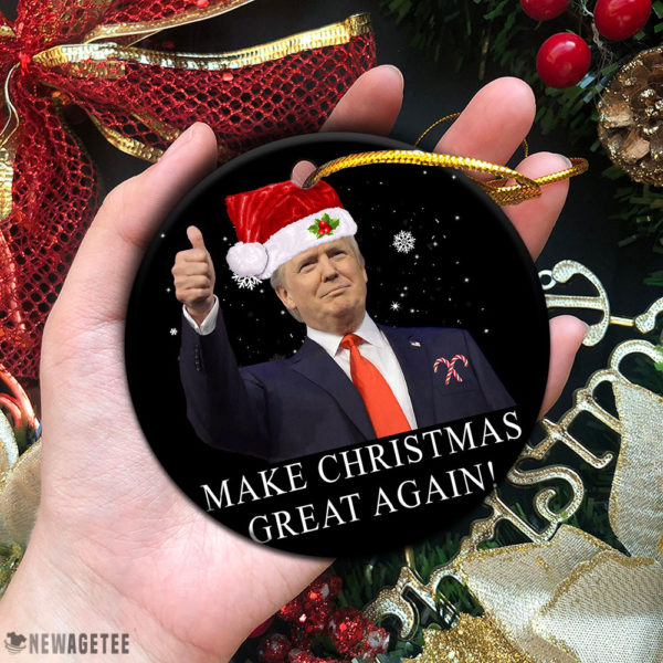 Circle Ornament Make Christmas Great Again Trump 2021 Christmas Ornament