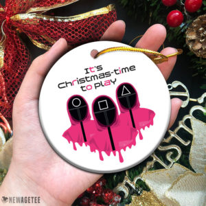 Circle Ornament Squid game Its Christmas Time To Play Christmas Ornament
