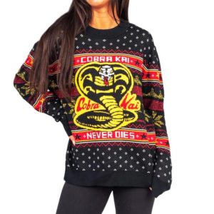 Cobra Kai Never Dies Ugly Sweater Knit Wool Sweater 1