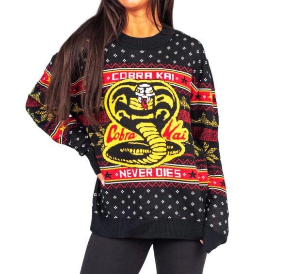 Cobra Kai Never Dies Ugly Sweater Knit Wool Sweater 1