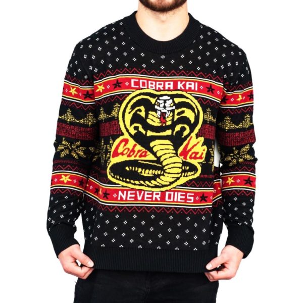 Cobra Kai Never Dies Ugly Sweater Knit Wool Sweater