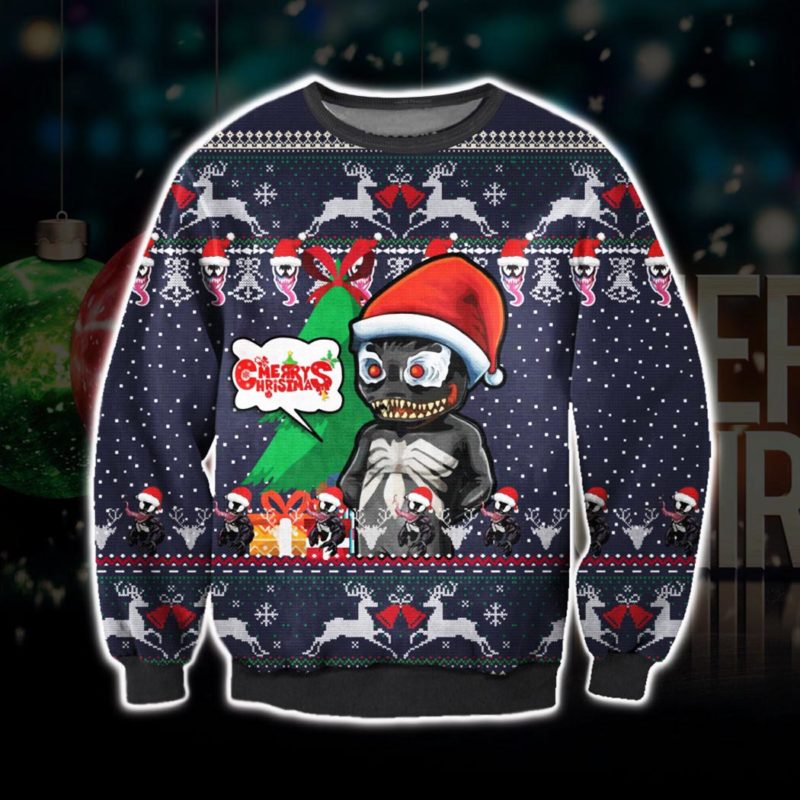 Cute Venom Ugly Christmas Knit Sweater