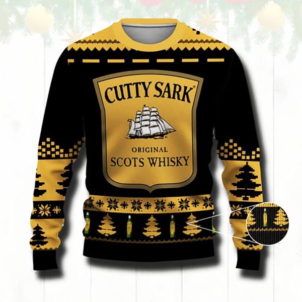 Cutty Sark Men Tank Top For Awareness Pink Ugly Christmas Sweater Unisex Knit Wool Ugly Sweater