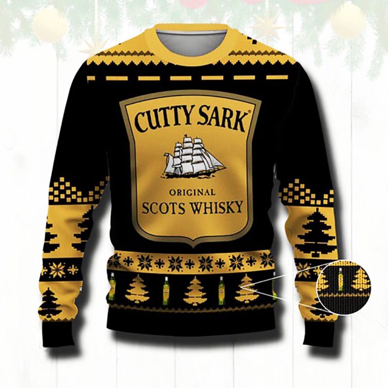 Cutty Sark Men Tank Top For Awareness Pink Ugly Christmas Sweater Unisex Knit Wool Ugly Sweater