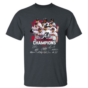 Dark Heather T Shirt Atlanta Braves World Series Champions 2021 Signatures shirt