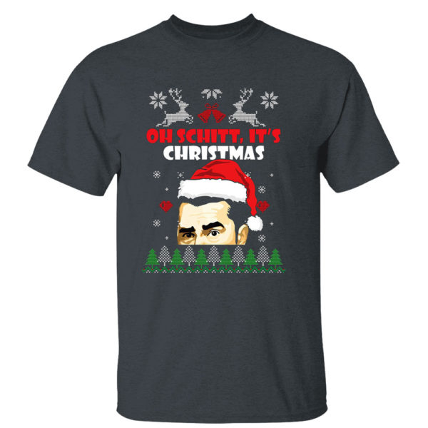 Dark Heather T Shirt David Rose Creek Oh Schitt Its Christmas Ugly Christmas Sweater Sweatshirt