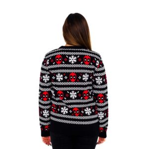 Deadpool Holiday Snow Stripes Ugly Christmas Sweater Knit Wool Sweater 2