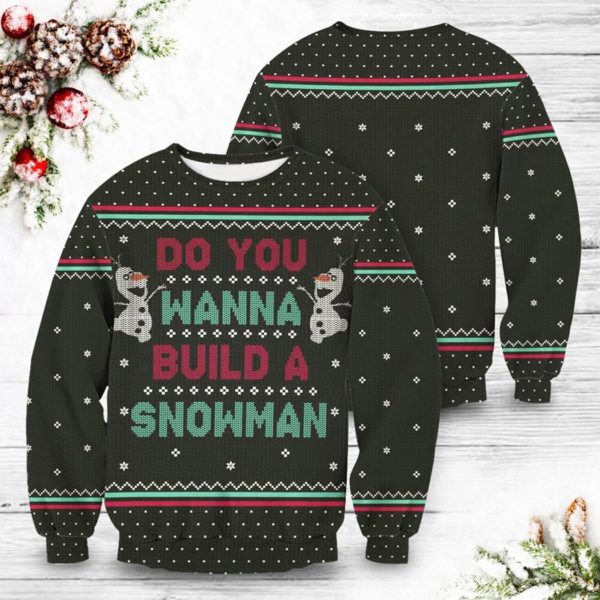 Do You Wanna Build A Snowman Unisex Knit Wool Ugly Sweater