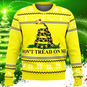 Dont Tread On Me Ugly Christmas Sweater Knit Wool Sweater