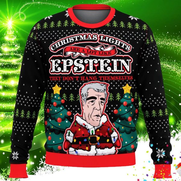 Epstein Ugly Christmas Sweater Knit Wool Sweater