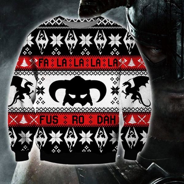 Fa La Ugly Christmas Sweater Unisex Knit Wool Ugly Sweater