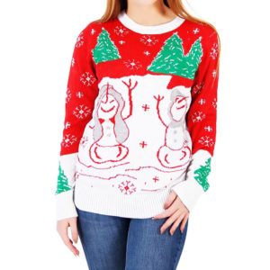 Flashing Lights Led Ugly Christmas Sweater Knit Wool Sweater