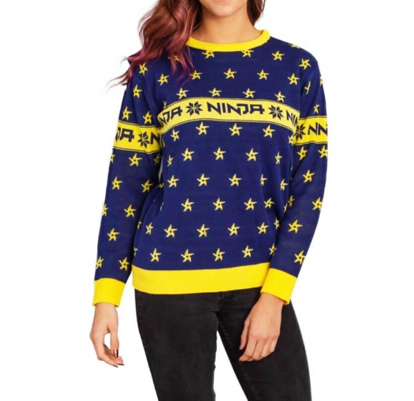 Fortnite Ninja Ugly Christmas Sweater With Shuriken Knit Wool Sweater 1