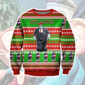 Frankenstein’S Monster Ugly Christmas Sweater Unisex Knit Sweater