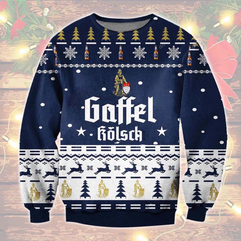 Gaffel Kolsch Beer Ugly Christmas Sweater Unisex Knit Ugly Sweater