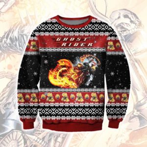 Ghost Rider Ugly Christmas Knit Sweater